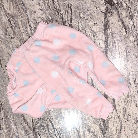 Pink Matching set blue and white polka dot - Picture 1 of 3